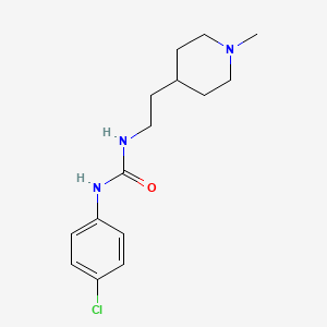 molecular formula C15H22ClN3O B5490288 N-(4-chlorophenyl)-N'-[2-(1-methyl-4-piperidinyl)ethyl]urea 