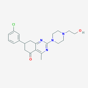 7-(3-chlorophenyl)-2-[4-(2-hydroxyethyl)-1-piperazinyl]-4-methyl-7,8-dihydro-5(6H)-quinazolinone