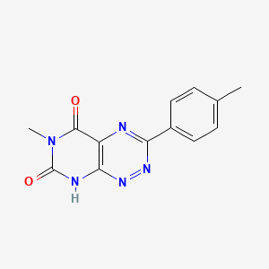 6-methyl-3-(4-methylphenyl)pyrimido[5,4-e][1,2,4]triazine-5,7(6H,8H)-dione