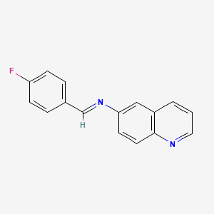 molecular formula C16H11FN2 B5490341 N-(4-fluorobenzylidene)-6-quinolinamine CAS No. 84922-28-1