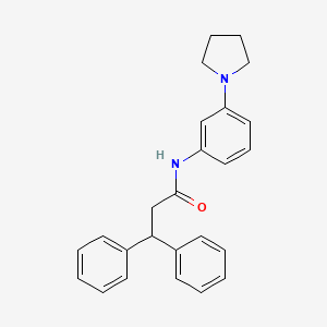 molecular formula C25H26N2O B5490354 3,3-diphenyl-N-[3-(1-pyrrolidinyl)phenyl]propanamide 
