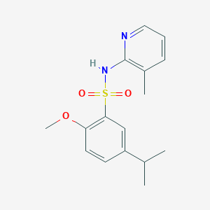 molecular formula C16H20N2O3S B5490383 5-isopropyl-2-methoxy-N-(3-methylpyridin-2-yl)benzenesulfonamide 