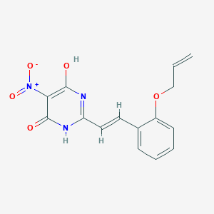molecular formula C15H13N3O5 B5490405 2-{2-[2-(allyloxy)phenyl]vinyl}-6-hydroxy-5-nitro-4(3H)-pyrimidinone 