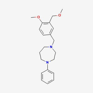 molecular formula C21H28N2O2 B5490459 1-[4-methoxy-3-(methoxymethyl)benzyl]-4-phenyl-1,4-diazepane 