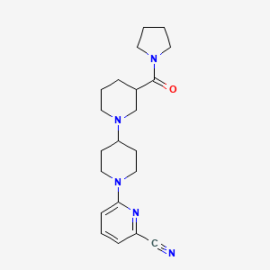 molecular formula C21H29N5O B5490518 6-[3-(pyrrolidin-1-ylcarbonyl)-1,4'-bipiperidin-1'-yl]pyridine-2-carbonitrile 