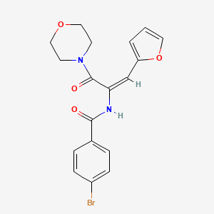 molecular formula C18H17BrN2O4 B5490523 4-bromo-N-[2-(2-furyl)-1-(4-morpholinylcarbonyl)vinyl]benzamide 
