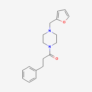 molecular formula C18H22N2O2 B5490538 1-(2-furylmethyl)-4-(3-phenylpropanoyl)piperazine 