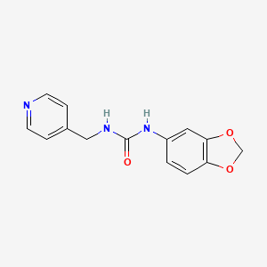 molecular formula C14H13N3O3 B5490540 N-1,3-benzodioxol-5-yl-N'-(4-pyridinylmethyl)urea 