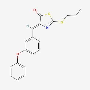 molecular formula C19H17NO2S2 B5490554 4-(3-phenoxybenzylidene)-2-(propylthio)-1,3-thiazol-5(4H)-one 