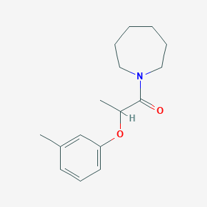 molecular formula C16H23NO2 B5490581 1-[2-(3-methylphenoxy)propanoyl]azepane 