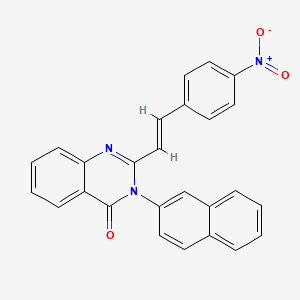 molecular formula C26H17N3O3 B5490594 3-(2-naphthyl)-2-[2-(4-nitrophenyl)vinyl]-4(3H)-quinazolinone 