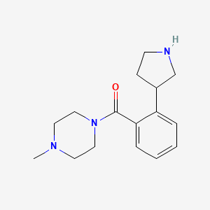 molecular formula C16H23N3O B5490602 1-methyl-4-[2-(3-pyrrolidinyl)benzoyl]piperazine dihydrochloride 