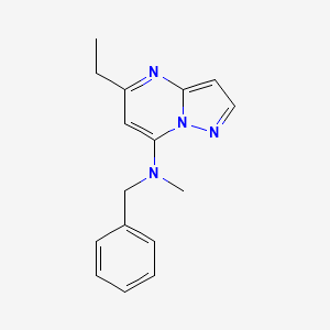 molecular formula C16H18N4 B5490609 N-benzyl-5-ethyl-N-methylpyrazolo[1,5-a]pyrimidin-7-amine 