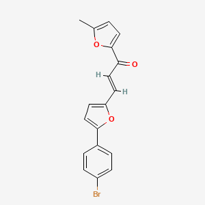 molecular formula C18H13BrO3 B5490626 3-[5-(4-bromophenyl)-2-furyl]-1-(5-methyl-2-furyl)-2-propen-1-one 