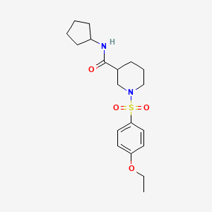 molecular formula C19H28N2O4S B5490638 N-cyclopentyl-1-[(4-ethoxyphenyl)sulfonyl]-3-piperidinecarboxamide 