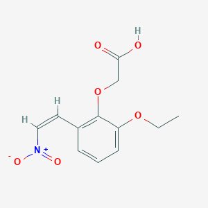 molecular formula C12H13NO6 B5490653 [2-ethoxy-6-(2-nitrovinyl)phenoxy]acetic acid 