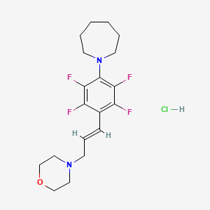 molecular formula C19H25ClF4N2O B5490742 1-{2,3,5,6-tetrafluoro-4-[3-(4-morpholinyl)-1-propen-1-yl]phenyl}azepane hydrochloride 