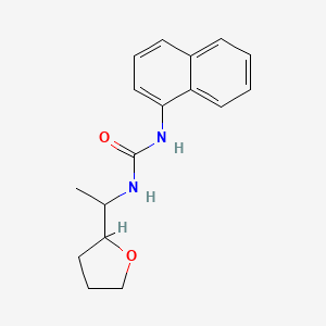 molecular formula C17H20N2O2 B5490744 N-1-naphthyl-N'-[1-(tetrahydro-2-furanyl)ethyl]urea 