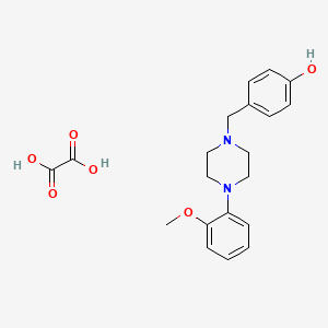 molecular formula C20H24N2O6 B5490772 4-{[4-(2-methoxyphenyl)-1-piperazinyl]methyl}phenol ethanedioate (salt) 