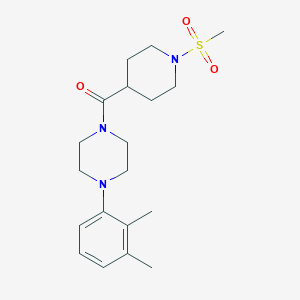 molecular formula C19H29N3O3S B5490809 1-(2,3-dimethylphenyl)-4-{[1-(methylsulfonyl)-4-piperidinyl]carbonyl}piperazine 