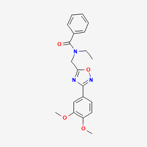molecular formula C20H21N3O4 B5490811 N-{[3-(3,4-dimethoxyphenyl)-1,2,4-oxadiazol-5-yl]methyl}-N-ethylbenzamide 