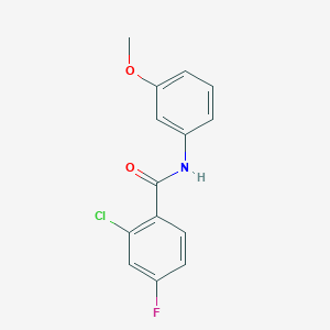 molecular formula C14H11ClFNO2 B5490814 2-chloro-4-fluoro-N-(3-methoxyphenyl)benzamide 