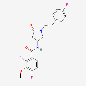 molecular formula C20H19F3N2O3 B5490830 2,4-difluoro-N-{1-[2-(4-fluorophenyl)ethyl]-5-oxopyrrolidin-3-yl}-3-methoxybenzamide 