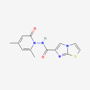 molecular formula C13H12N4O2S B5490863 N-(4,6-dimethyl-2-oxopyridin-1(2H)-yl)imidazo[2,1-b][1,3]thiazole-6-carboxamide 