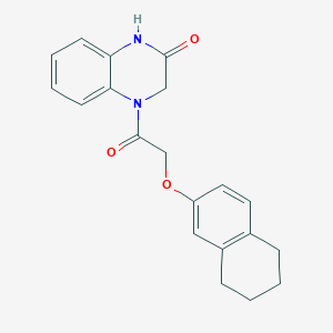 molecular formula C20H20N2O3 B5490893 4-[(5,6,7,8-tetrahydro-2-naphthalenyloxy)acetyl]-3,4-dihydro-2(1H)-quinoxalinone 