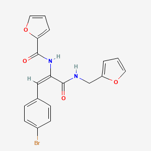 molecular formula C19H15BrN2O4 B5490917 N-(2-(4-bromophenyl)-1-{[(2-furylmethyl)amino]carbonyl}vinyl)-2-furamide 