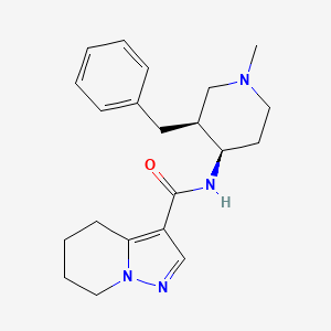 molecular formula C21H28N4O B5490934 N-[(3S*,4R*)-3-benzyl-1-methylpiperidin-4-yl]-4,5,6,7-tetrahydropyrazolo[1,5-a]pyridine-3-carboxamide 