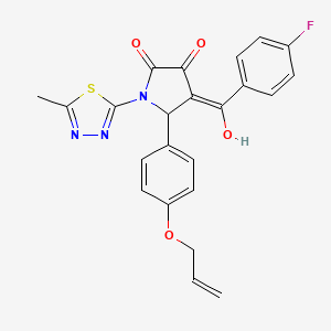 molecular formula C23H18FN3O4S B5490948 5-[4-(allyloxy)phenyl]-4-(4-fluorobenzoyl)-3-hydroxy-1-(5-methyl-1,3,4-thiadiazol-2-yl)-1,5-dihydro-2H-pyrrol-2-one 