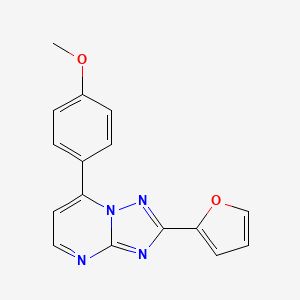 molecular formula C16H12N4O2 B5490953 2-(2-furyl)-7-(4-methoxyphenyl)[1,2,4]triazolo[1,5-a]pyrimidine 