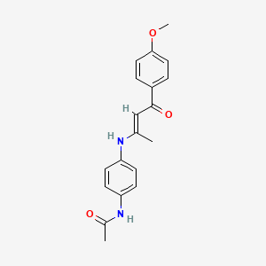molecular formula C19H20N2O3 B5490975 N-(4-{[3-(4-methoxyphenyl)-1-methyl-3-oxo-1-propen-1-yl]amino}phenyl)acetamide 