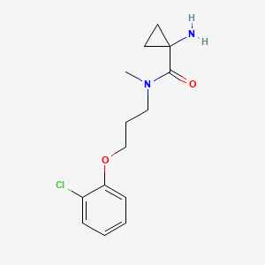 molecular formula C14H19ClN2O2 B5490981 1-amino-N-[3-(2-chlorophenoxy)propyl]-N-methylcyclopropanecarboxamide 