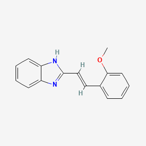 molecular formula C16H14N2O B5490999 2-[2-(2-methoxyphenyl)vinyl]-1H-benzimidazole 