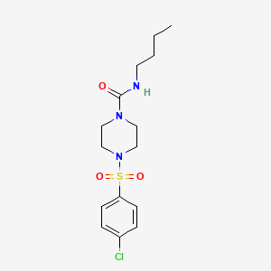 molecular formula C15H22ClN3O3S B5491014 N-butyl-4-[(4-chlorophenyl)sulfonyl]-1-piperazinecarboxamide 