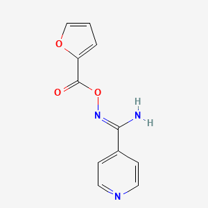 molecular formula C11H9N3O3 B5491038 N'-(2-furoyloxy)-4-pyridinecarboximidamide 