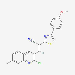 molecular formula C23H16ClN3OS B5491072 3-(2-chloro-7-methyl-3-quinolinyl)-2-[4-(4-methoxyphenyl)-1,3-thiazol-2-yl]acrylonitrile 
