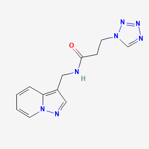 molecular formula C12H13N7O B5491090 N-(pyrazolo[1,5-a]pyridin-3-ylmethyl)-3-(1H-tetrazol-1-yl)propanamide 