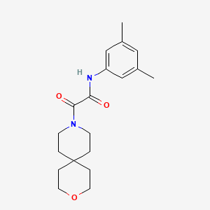 molecular formula C19H26N2O3 B5491092 N-(3,5-dimethylphenyl)-2-(3-oxa-9-azaspiro[5.5]undec-9-yl)-2-oxoacetamide 