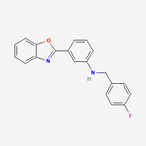 molecular formula C20H15FN2O B5491109 3-(1,3-benzoxazol-2-yl)-N-(4-fluorobenzyl)aniline 
