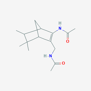 molecular formula C15H24N2O2 B5491141 N-{3-[(acetylamino)methyl]-5,5,6-trimethylbicyclo[2.2.1]hept-2-en-2-yl}acetamide 