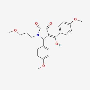 3-hydroxy-4-(4-methoxybenzoyl)-5-(4-methoxyphenyl)-1-(3-methoxypropyl)-1,5-dihydro-2H-pyrrol-2-one