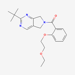 molecular formula C21H27N3O3 B5491179 2-tert-butyl-6-[2-(2-ethoxyethoxy)benzoyl]-6,7-dihydro-5H-pyrrolo[3,4-d]pyrimidine 