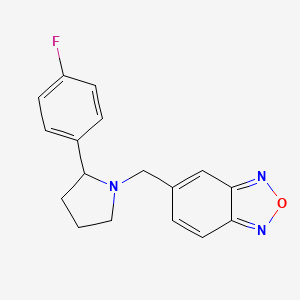 molecular formula C17H16FN3O B5491180 5-{[2-(4-fluorophenyl)-1-pyrrolidinyl]methyl}-2,1,3-benzoxadiazole 