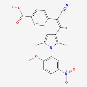 molecular formula C23H19N3O5 B5491187 4-{1-cyano-2-[1-(2-methoxy-5-nitrophenyl)-2,5-dimethyl-1H-pyrrol-3-yl]vinyl}benzoic acid 