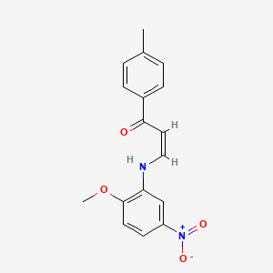 molecular formula C17H16N2O4 B5491193 3-[(2-methoxy-5-nitrophenyl)amino]-1-(4-methylphenyl)-2-propen-1-one 