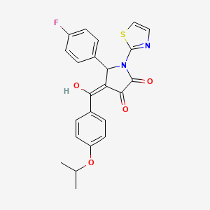 molecular formula C23H19FN2O4S B5491204 5-(4-fluorophenyl)-3-hydroxy-4-(4-isopropoxybenzoyl)-1-(1,3-thiazol-2-yl)-1,5-dihydro-2H-pyrrol-2-one 