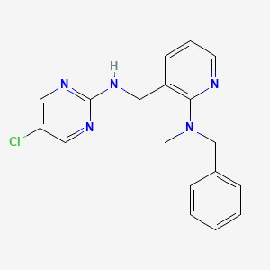 molecular formula C18H18ClN5 B5491246 N-({2-[benzyl(methyl)amino]pyridin-3-yl}methyl)-5-chloropyrimidin-2-amine 